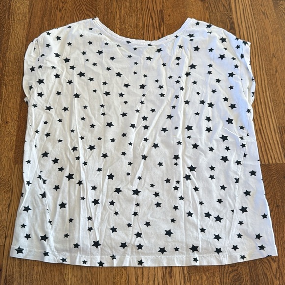 Zara Women’s White and Black Star Print T-Shirt Size Small - Picture 4 of 6